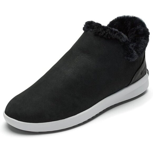Olukai Malua Hulu Boots Women's Black Size 7 Shearling Lined Nubuck Leather - Picture 2 of 15